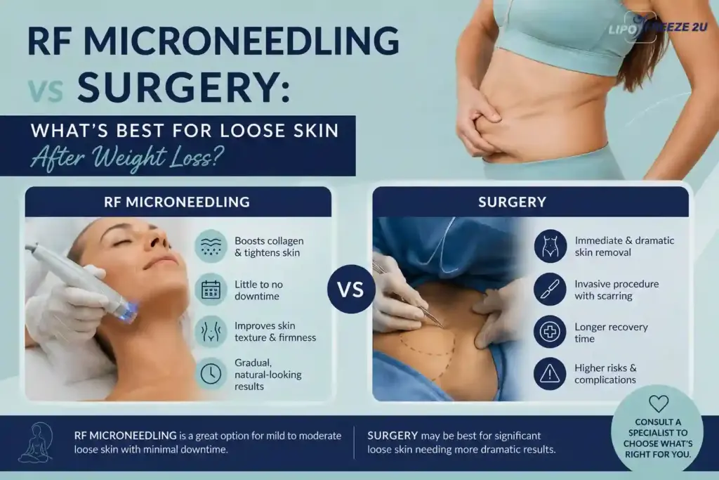 RF Microneedling vs Surgery: What’s Best for Loose Skin After Weight Loss?